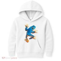 Realistic Blue Tree Frog Kids Hoodie thumb 0