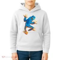 Realistic Blue Tree Frog Kids Hoodie thumb 4