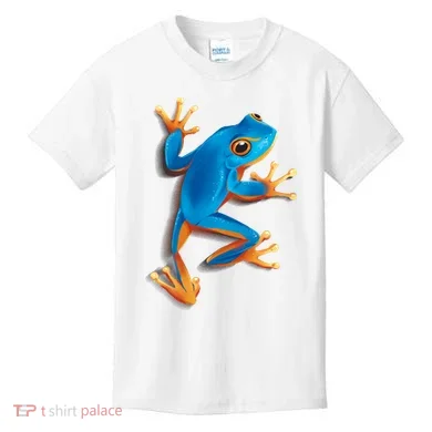 Realistic Blue Tree Frog Kids T-Shirt