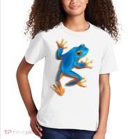 Realistic Blue Tree Frog Kids T-Shirt thumb 2