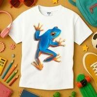 Realistic Blue Tree Frog Kids T-Shirt thumb 3