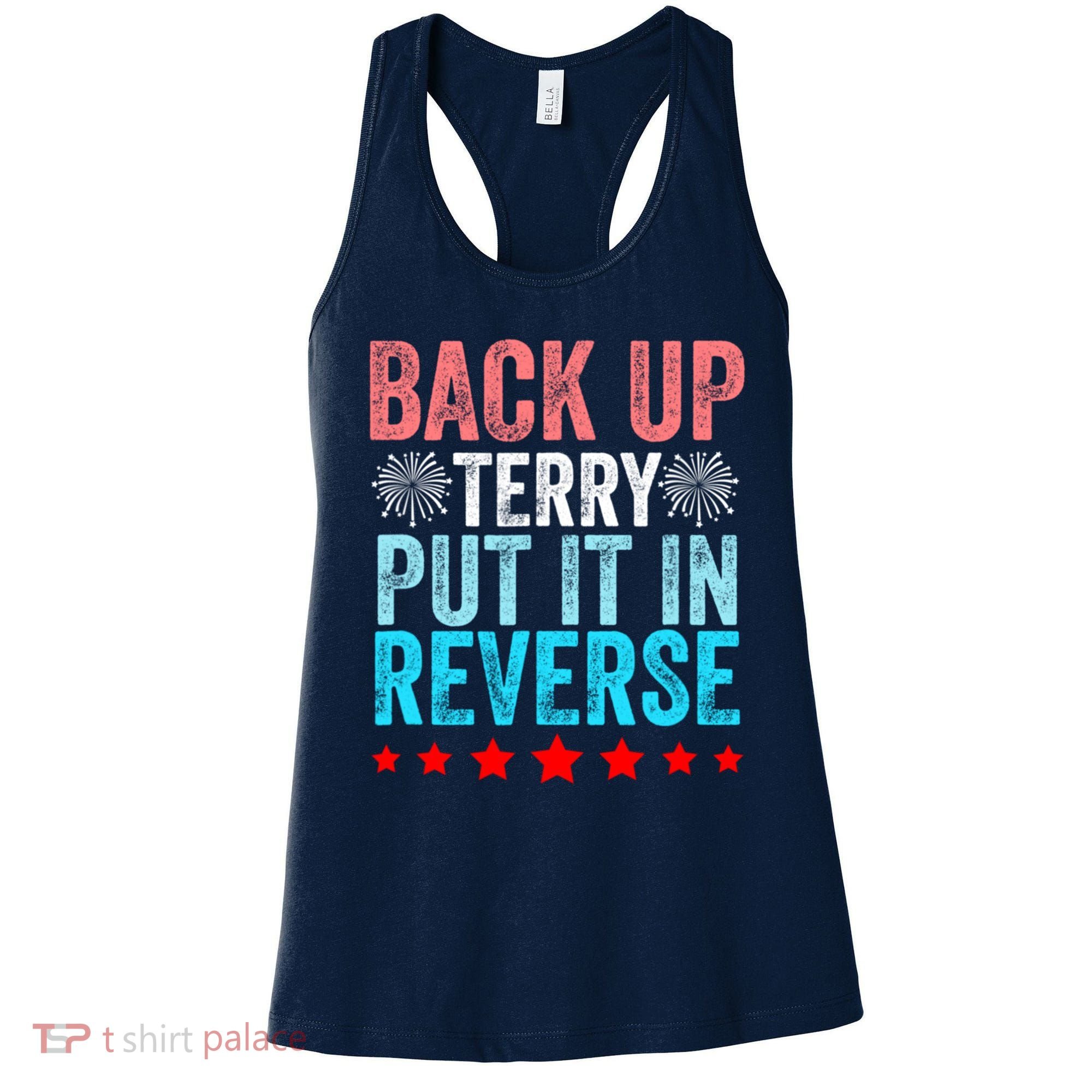 Retro Back Up Terry Put It In Reverse 4th Of July Fireworks Women's Tank Top