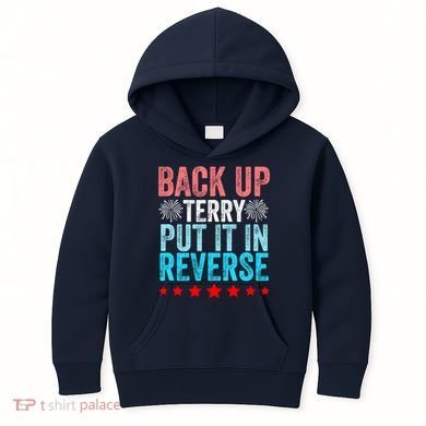 Retro Back Up Terry Put It In Reverse 4th Of July Fireworks Kids Hoodie
