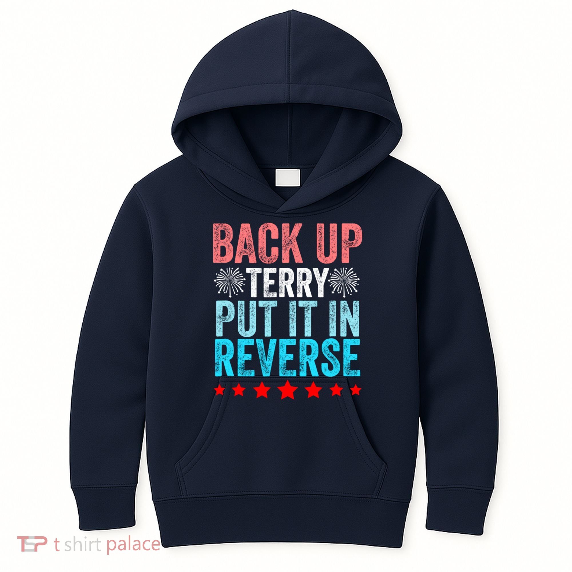 Retro Back Up Terry Put It In Reverse 4th Of July Fireworks Kids Hoodie