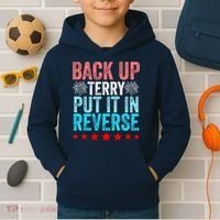Retro Back Up Terry Put It In Reverse 4th Of July Fireworks Kids Hoodie thumb 2