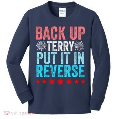 Retro Back Up Terry Put It In Reverse 4th Of July Fireworks Kids Long Sleeve Shirt