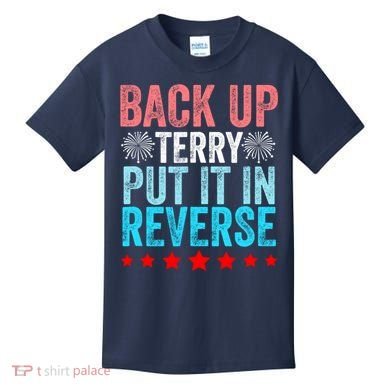 Retro Back Up Terry Put It In Reverse 4th Of July Fireworks Kids T-Shirt