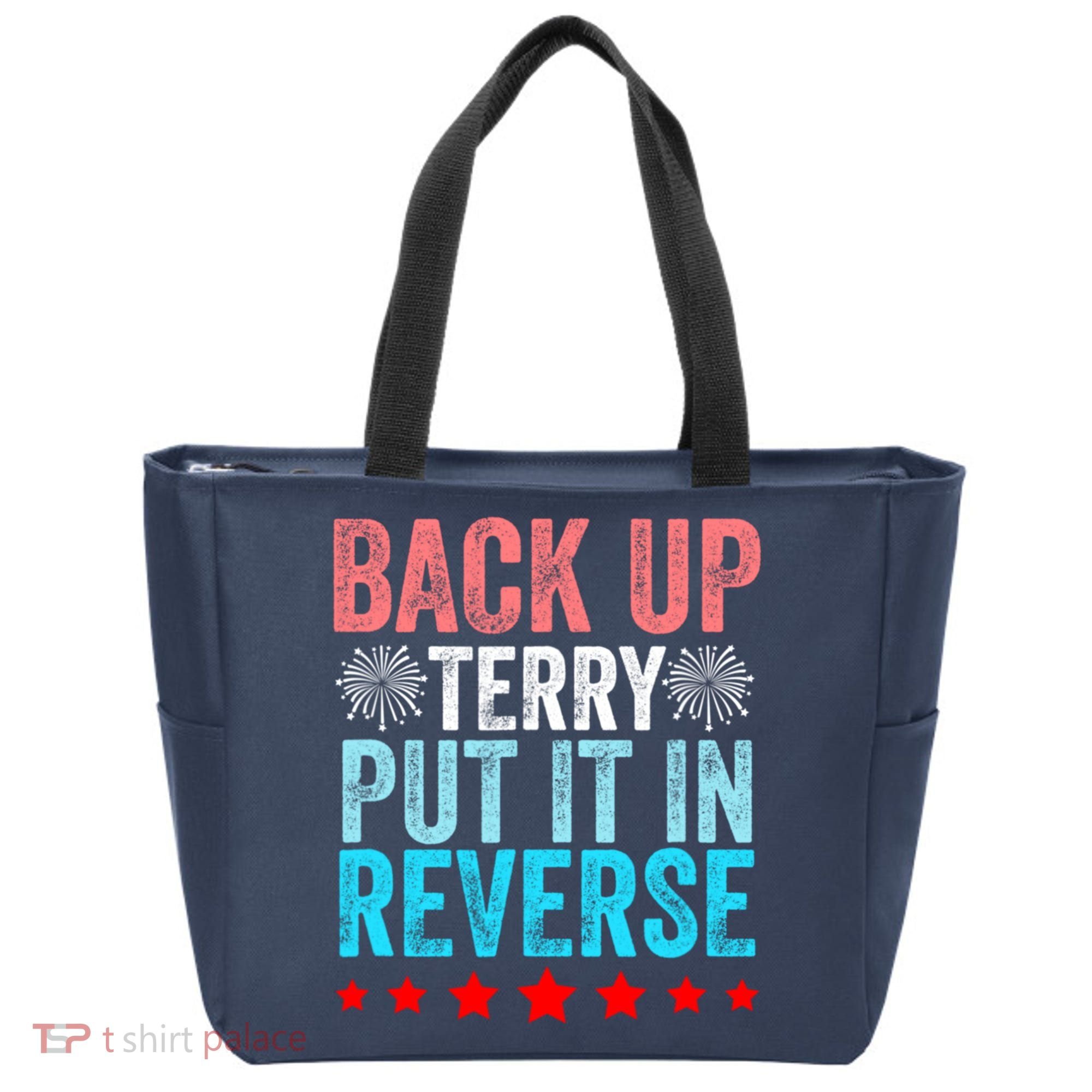 Retro Back Up Terry Put It In Reverse 4th Of July Fireworks Tote Bag