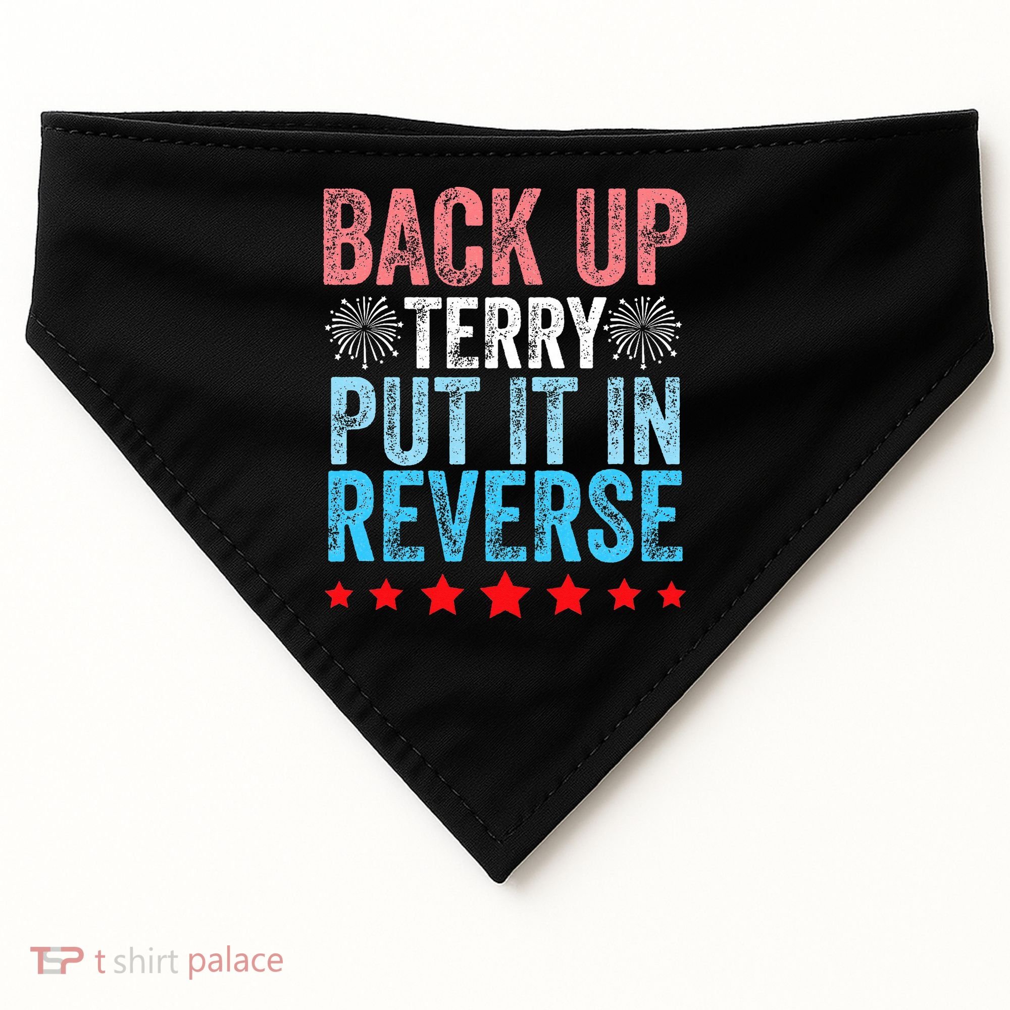 Retro Back Up Terry Back It Up Terry 4th of July Fireworks USA-Made Doggie Bandana