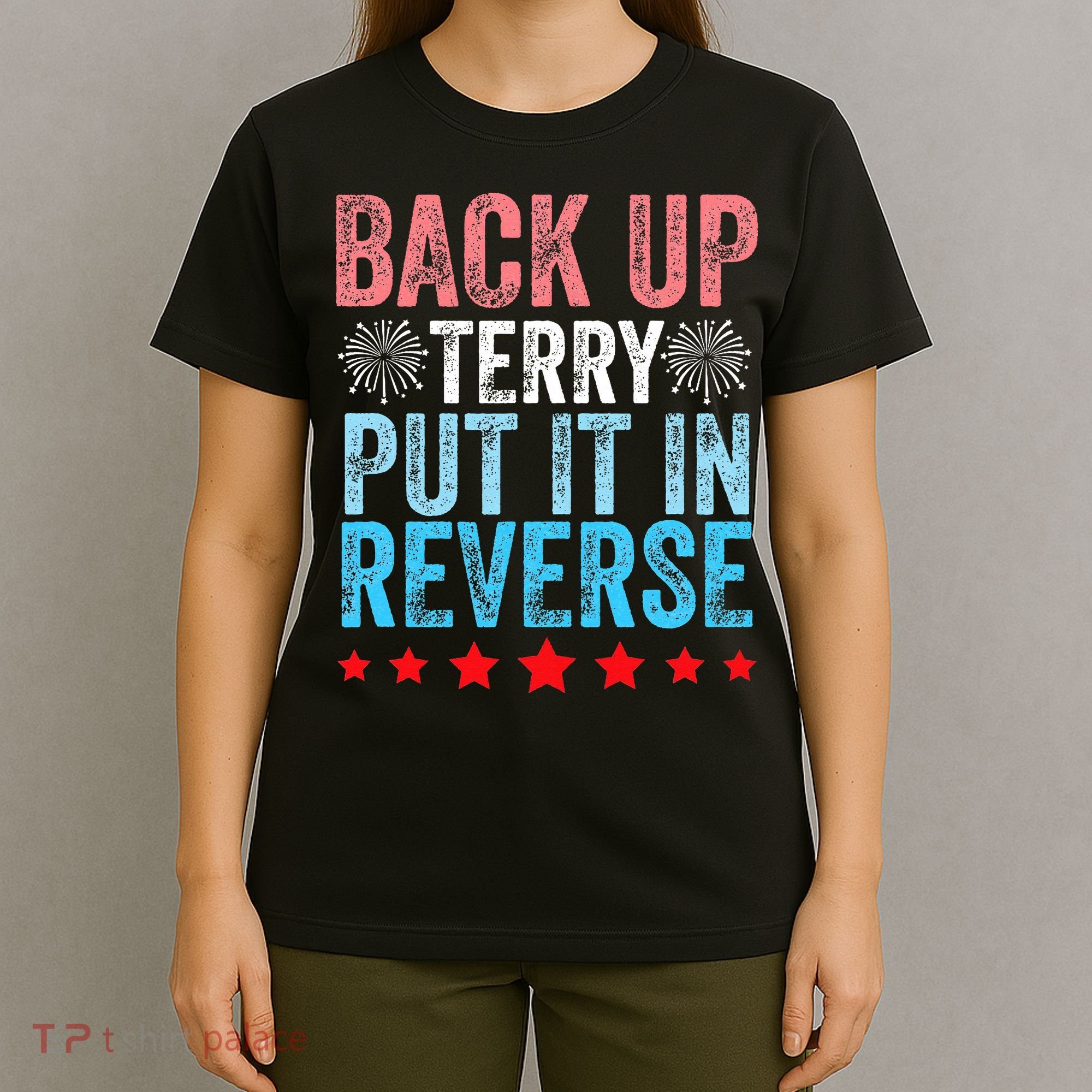 Retro Back Up Terry Back It Up Terry 4th of July Fireworks T-Shirt
