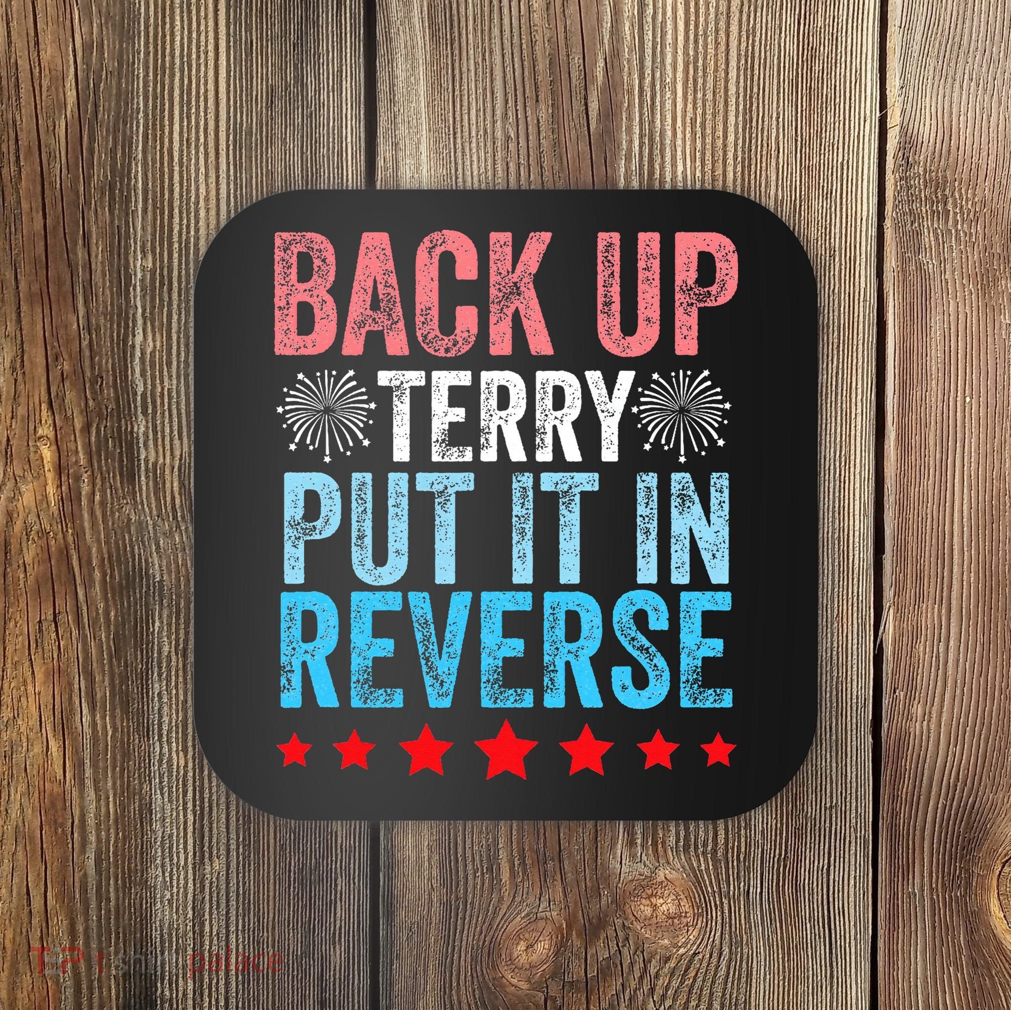 Retro Back Up Terry Back It Up Terry 4th of July Fireworks Coaster