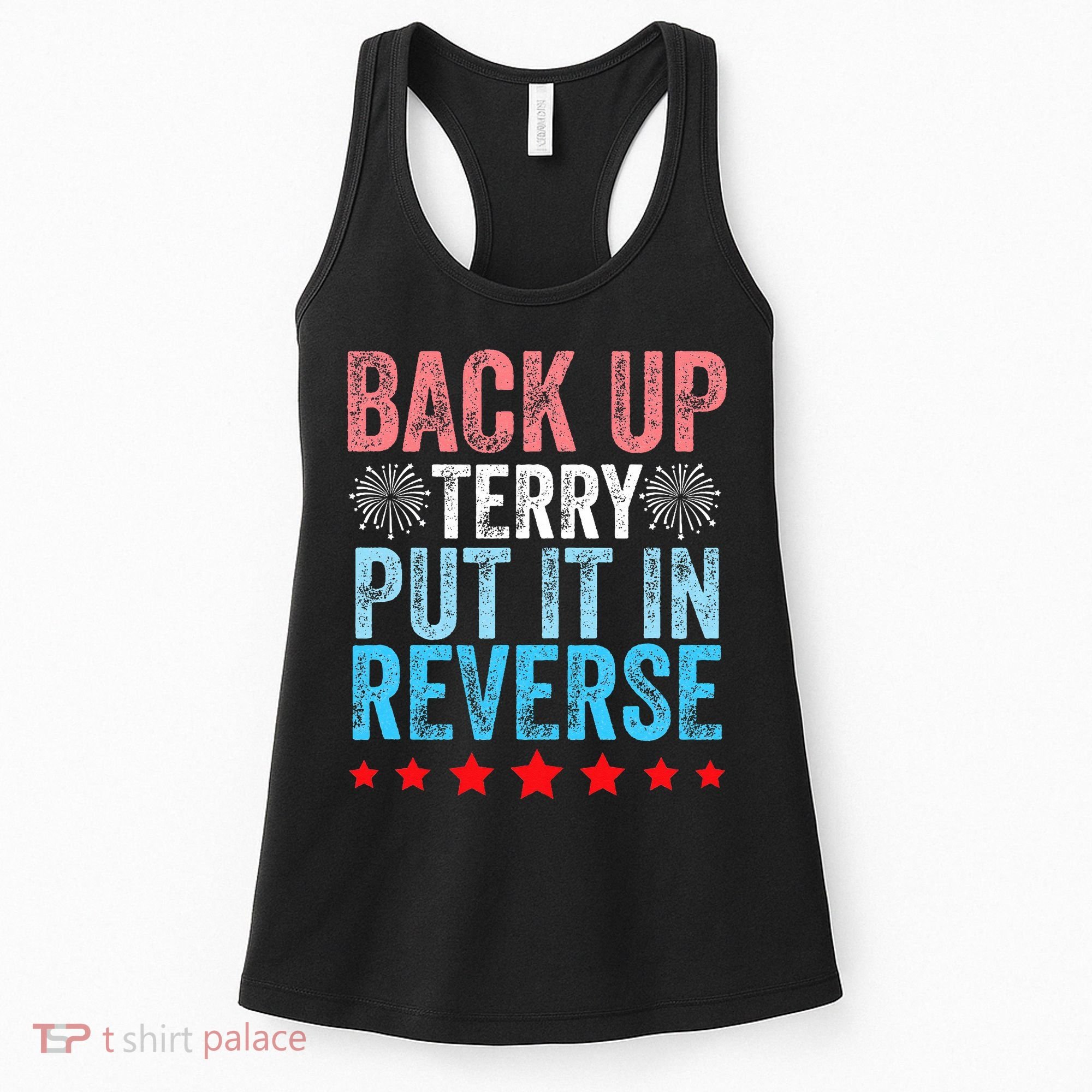 Retro Back Up Terry Back It Up Terry 4th of July Fireworks Women's Tank Top