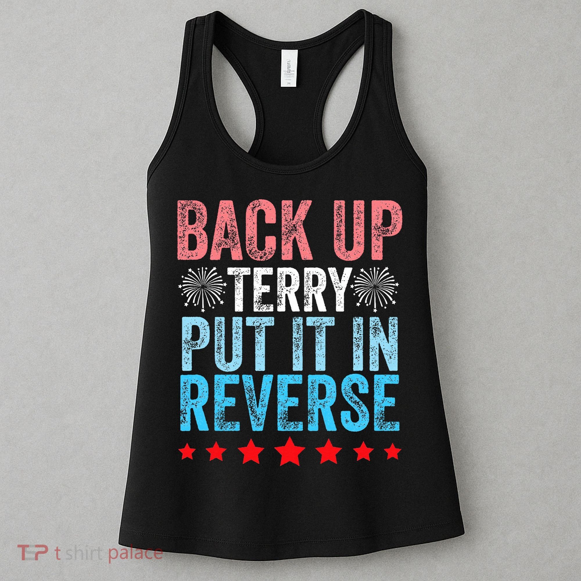 Retro Back Up Terry Back It Up Terry 4th of July Fireworks Women's Tank Top