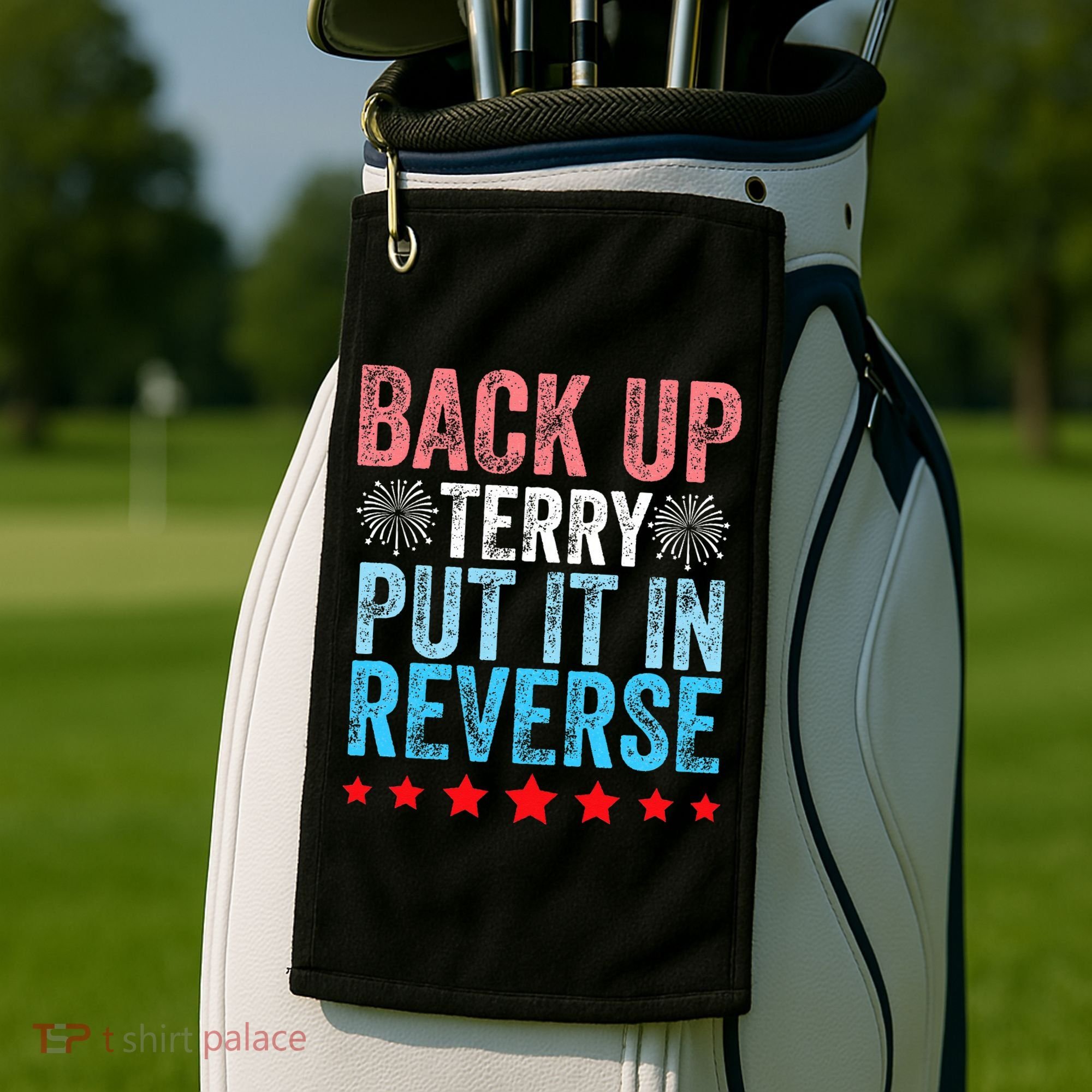 Retro Back Up Terry Back It Up Terry 4th of July Fireworks Golf Towel