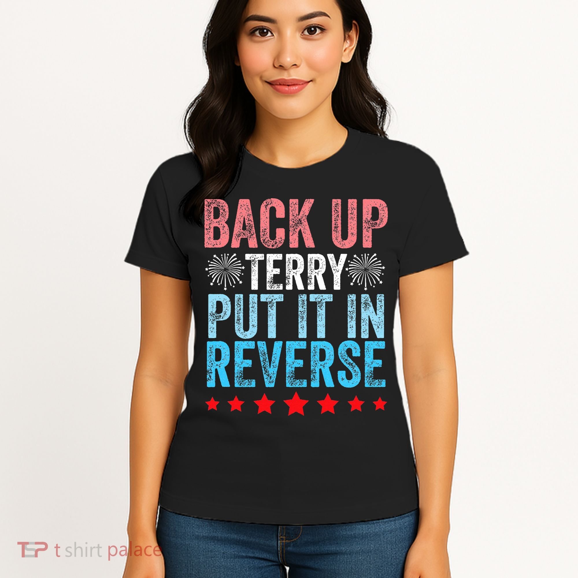 Retro Back Up Terry Back It Up Terry 4th of July Fireworks Women's T-Shirt