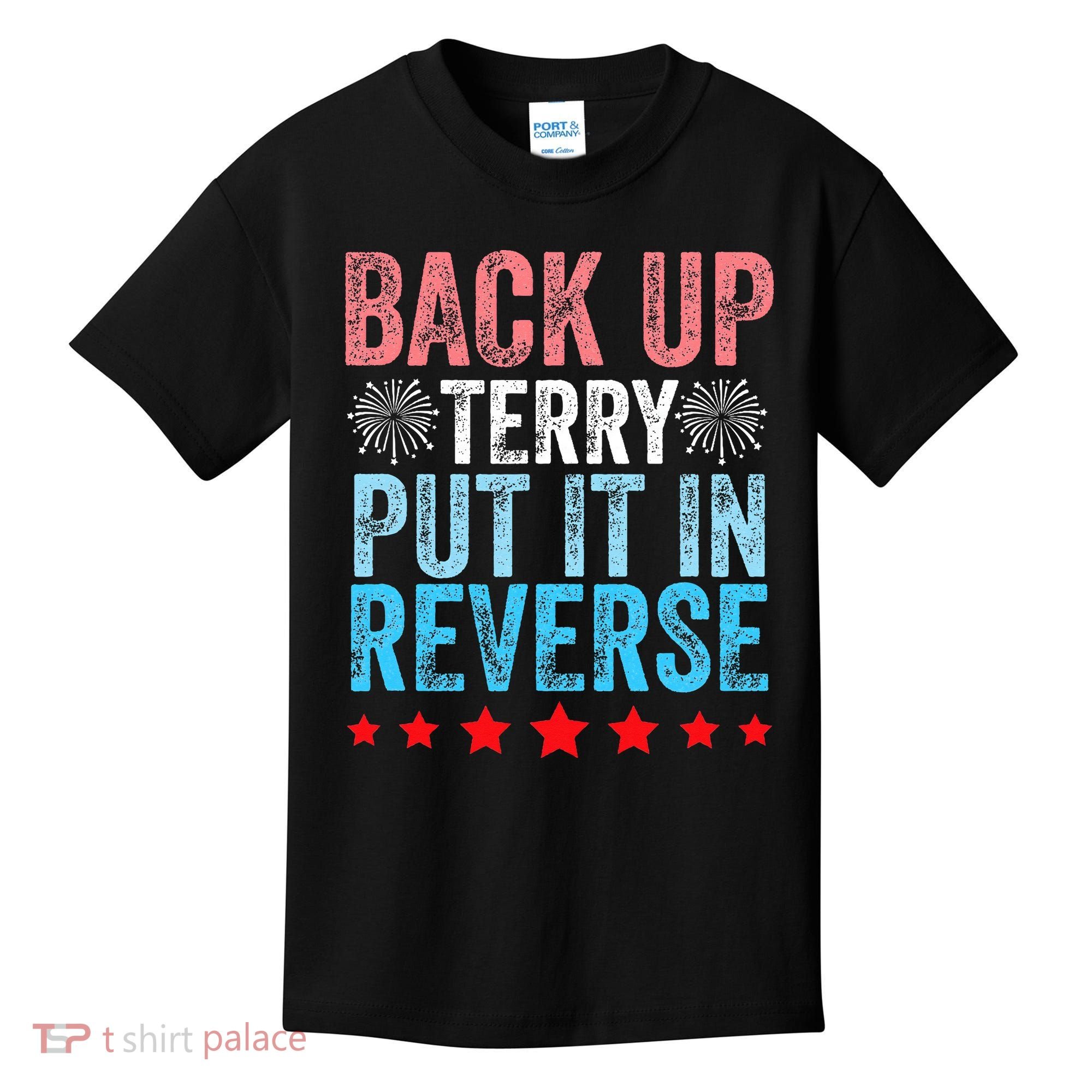 Retro Back Up Terry Back It Up Terry 4th of July Fireworks Kids T-Shirt
