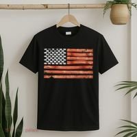 Retro Bacon Usa American Flag Independence Day 4th Of July T-Shirt thumb 2