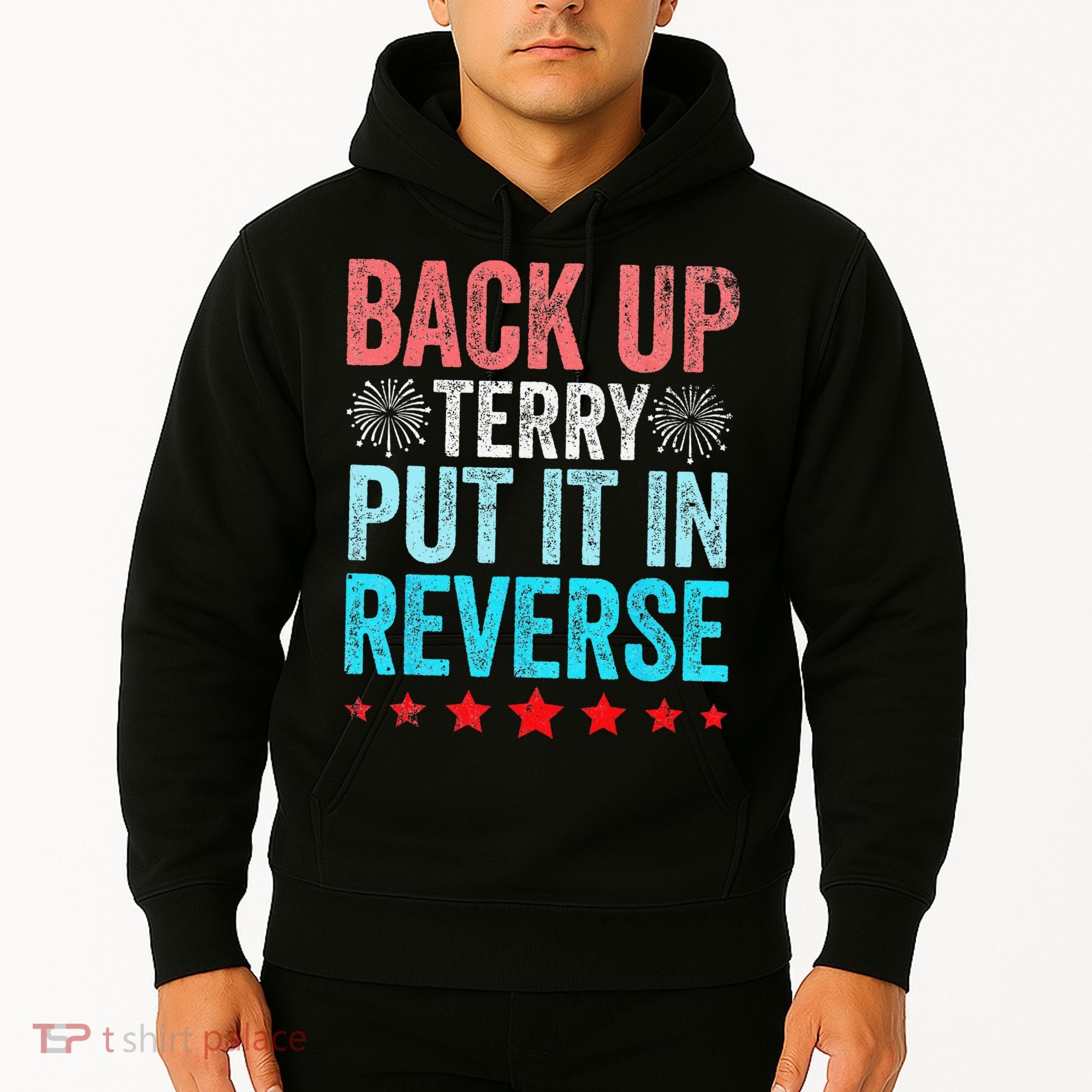 Retro Back Up Terry Put It In Reverse 4th Of July Fireworks Hoodie