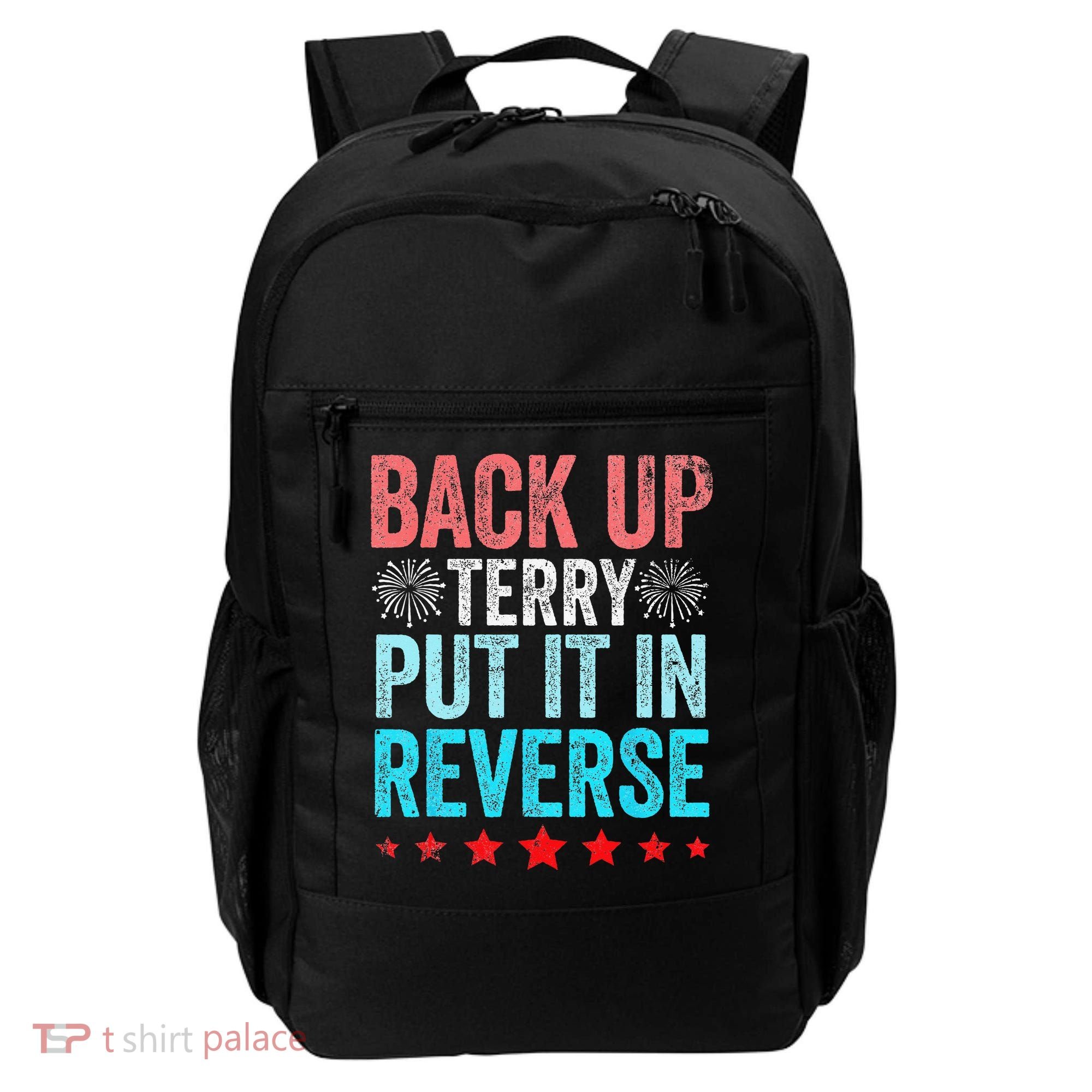 Retro Back Up Terry Put It In Reverse 4th Of July Fireworks Backpack