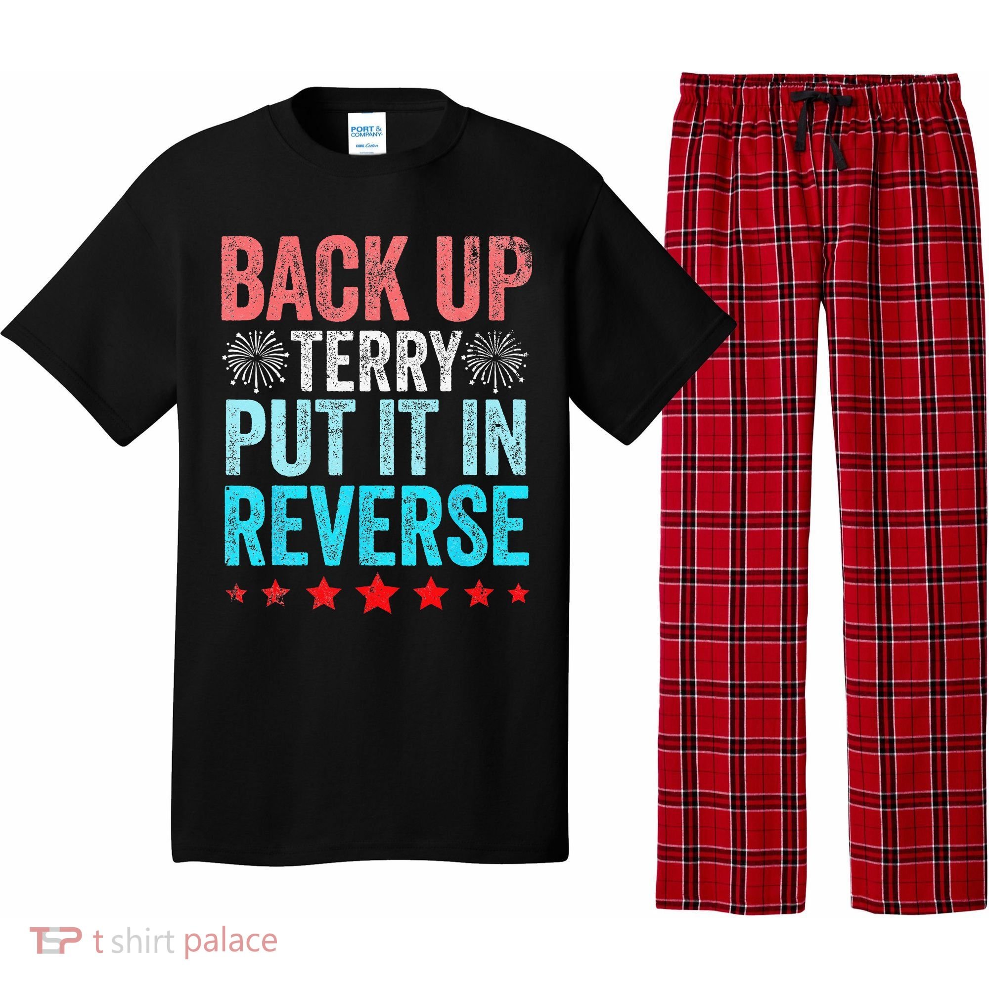 Retro Back Up Terry Put It In Reverse 4th Of July Fireworks Pajama Set