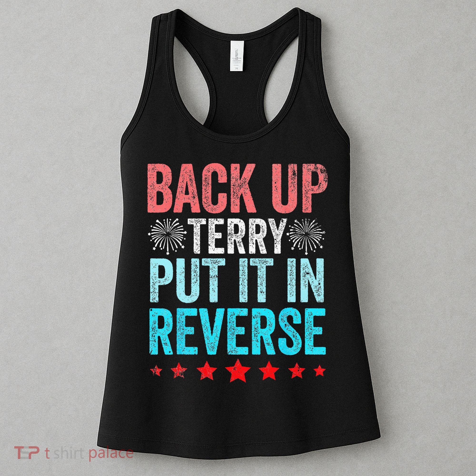 Retro Back Up Terry Put It In Reverse 4th Of July Fireworks Women's Tank Top