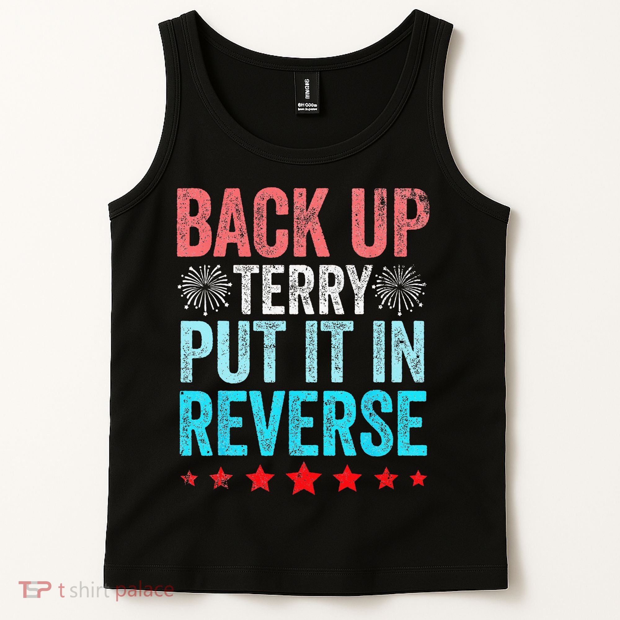 Retro Back Up Terry Put It In Reverse 4th Of July Fireworks Tank Top