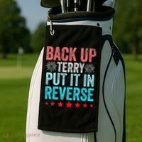 Retro Back Up Terry Put It In Reverse 4th Of July Fireworks Golf Towel thumb 2