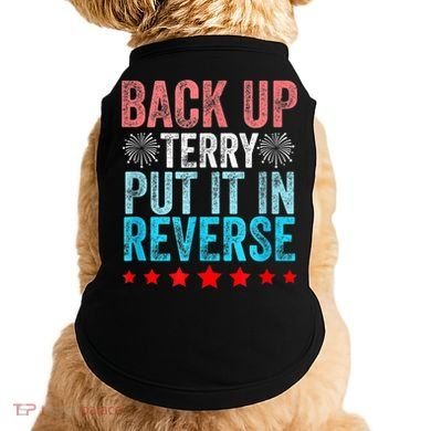 Retro Back Up Terry Put It In Reverse 4th Of July Fireworks Doggie Tank