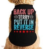 Retro Back Up Terry Put It In Reverse 4th Of July Fireworks Doggie Tank thumb 0