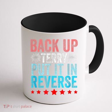 Retro Back Up Terry Put It In Reverse 4th Of July Fireworks Coffee Mug back