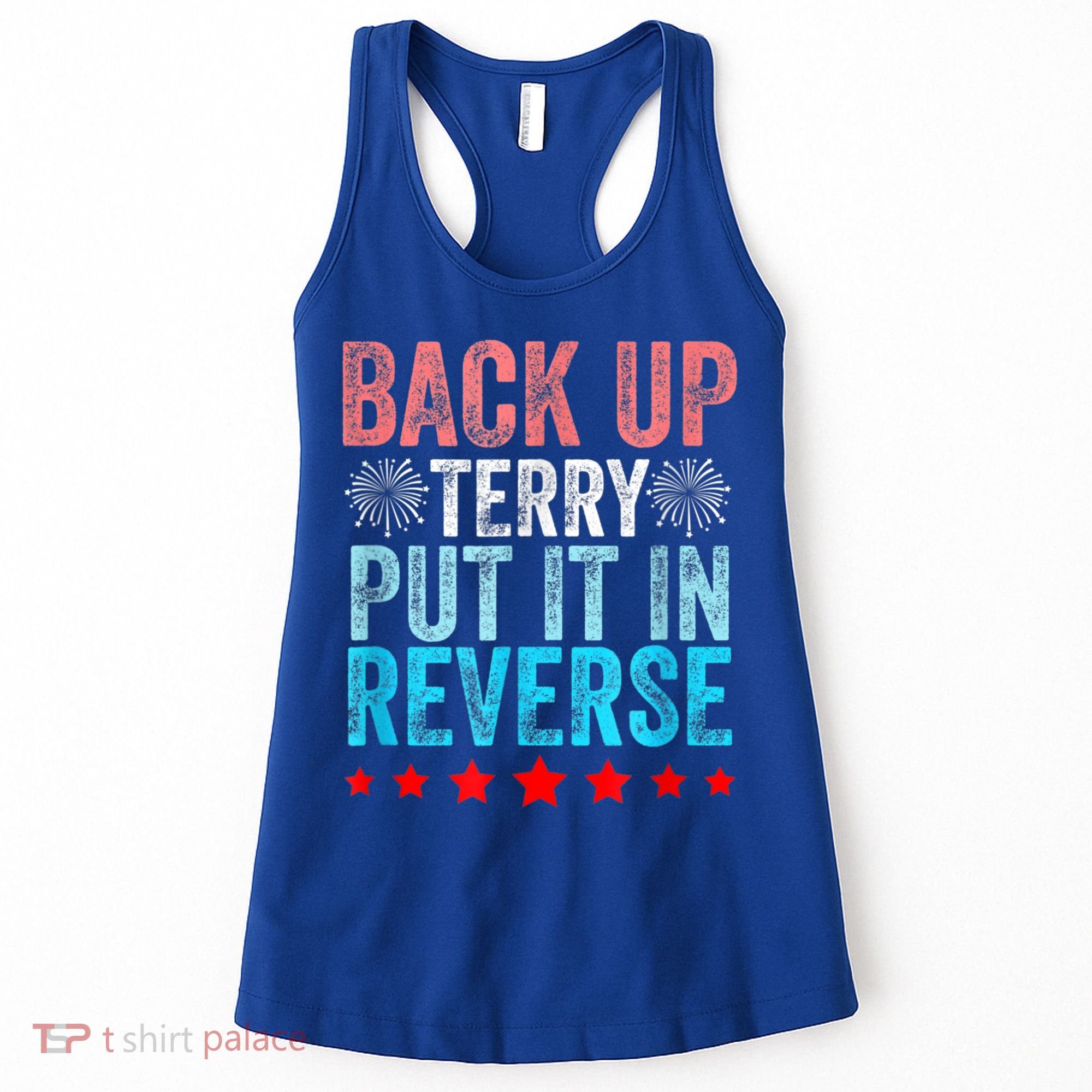 Retro Back Up Terry Put It In Reverse 4th Of July Fireworks Women's Tank Top