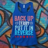 Retro Back Up Terry Put It In Reverse 4th Of July Fireworks Women's Tank Top thumb 3