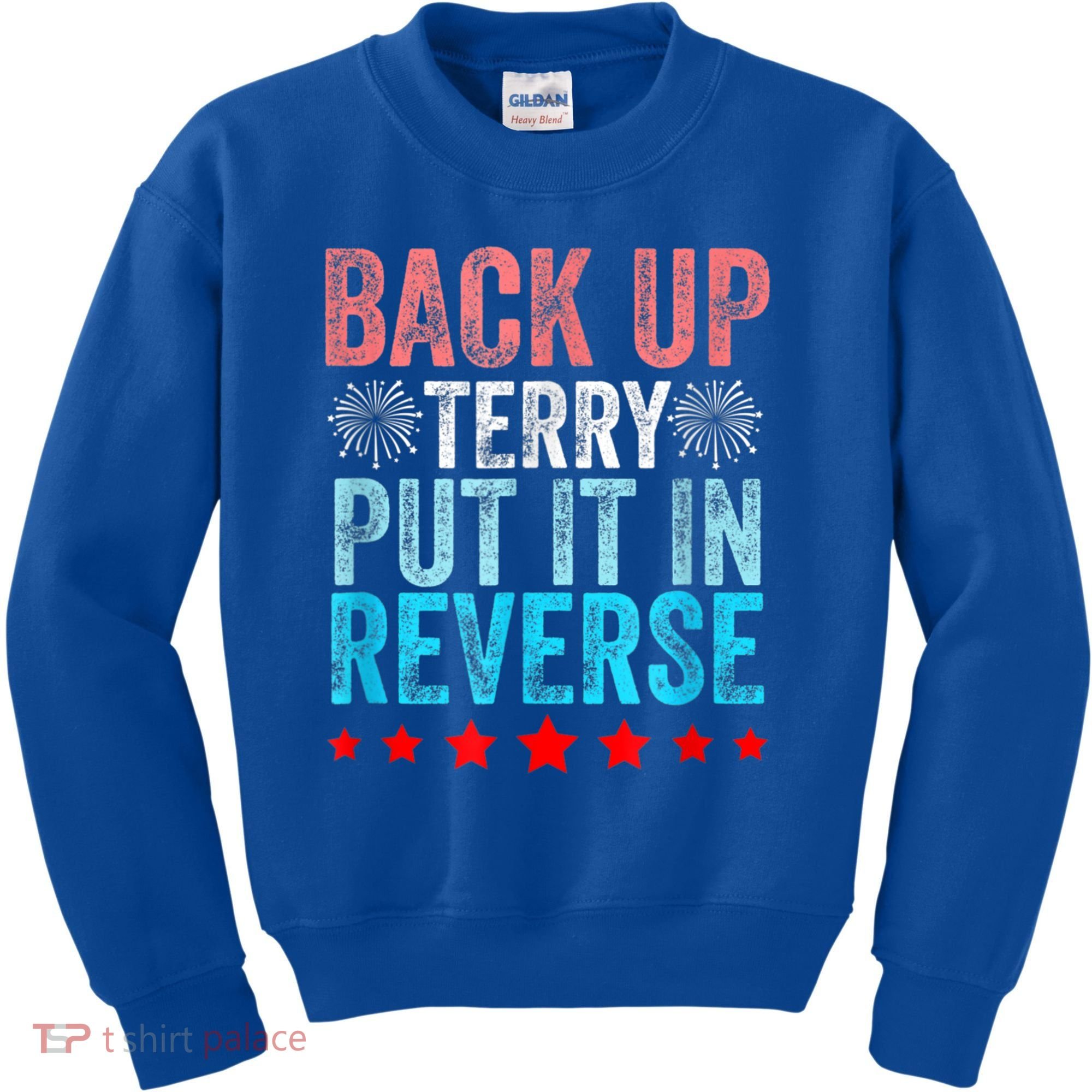 Retro Back Up Terry Put It In Reverse 4th Of July Fireworks Kids Sweatshirt