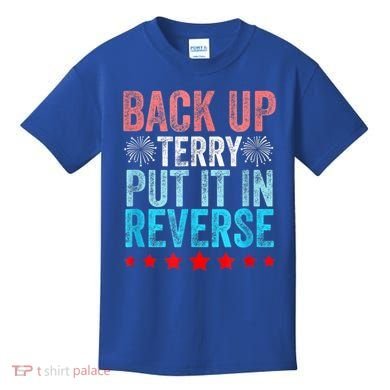 Retro Back Up Terry Put It In Reverse 4th Of July Fireworks Kids T-Shirt