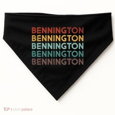 Retro Bennington Vermont Cool Gift USA-Made Doggie Bandana