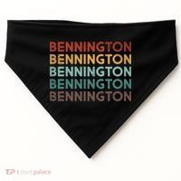 Retro Bennington Vermont Cool Gift USA-Made Doggie Bandana thumb 0