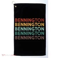 Retro Bennington Vermont Cool Gift Golf Towel thumb 0