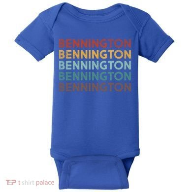 Retro Bennington Vermont Cool Gift Baby Bodysuit