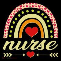 Retro Boho Valentine Day Nurse Heart Rainbow Coffee Mug thumb 5