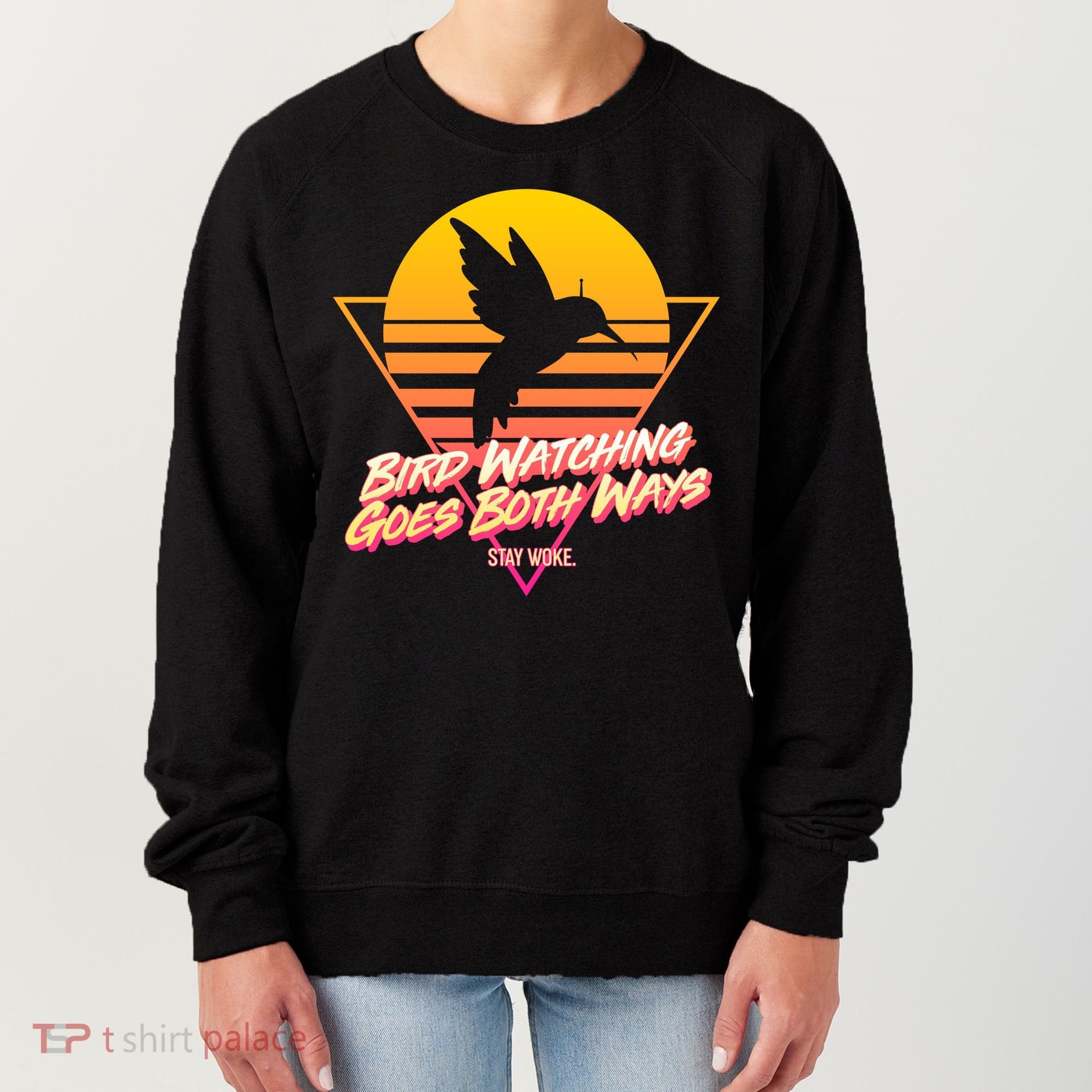 Retro Bird Watching Goes Both Ways Women's Sweatshirt