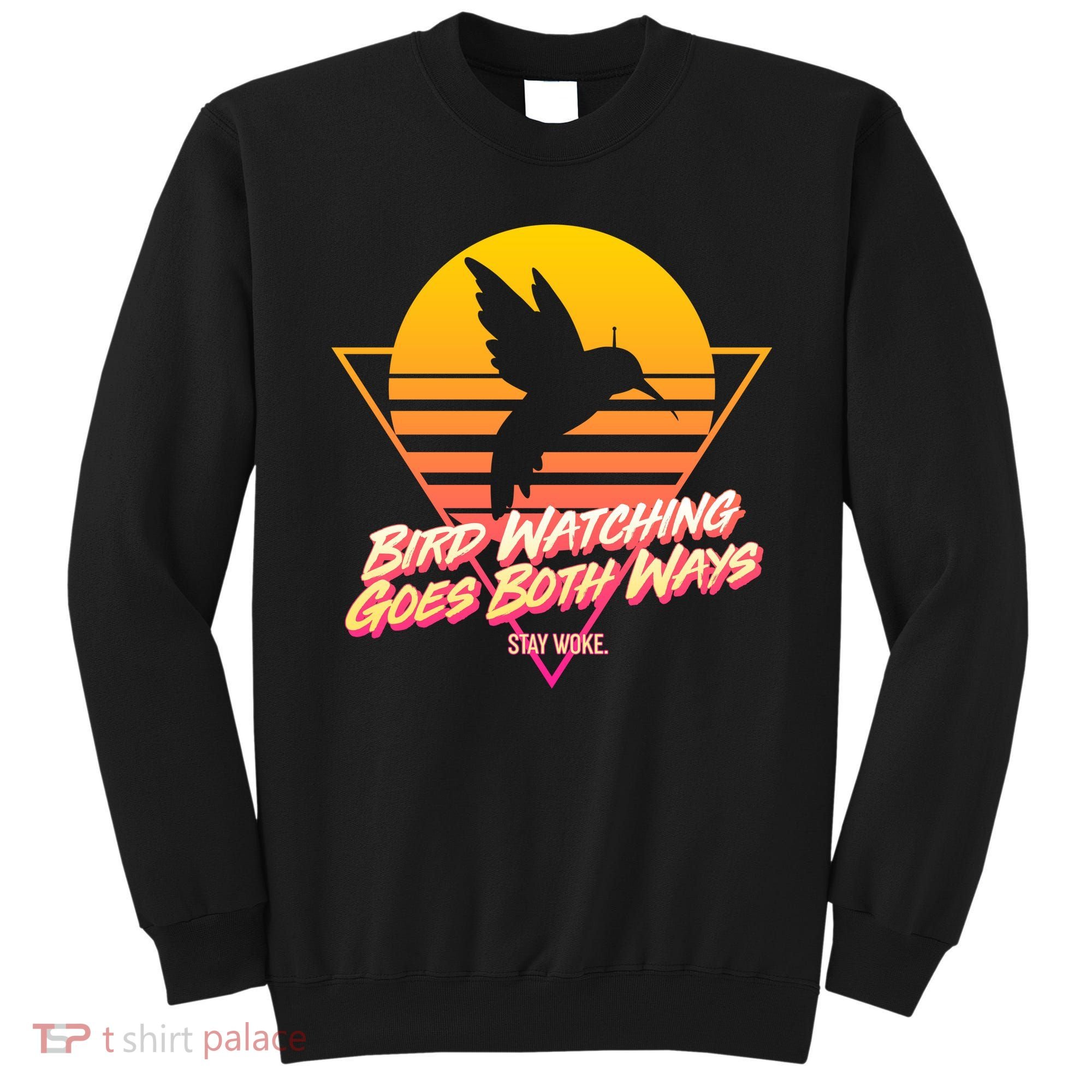Retro Bird Watching Goes Both Ways Sweatshirt