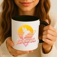 Retro Bird Watching Goes Both Ways Coffee Mug thumb 3