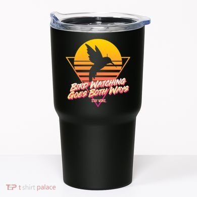 Retro Bird Watching Goes Both Ways Tumbler