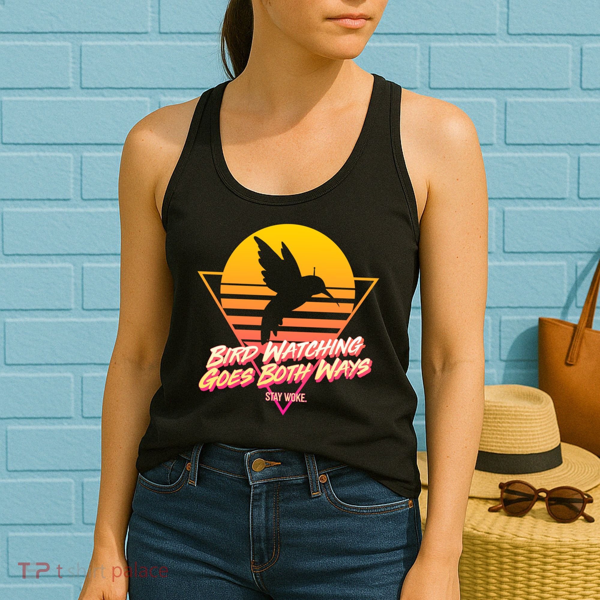 Retro Bird Watching Goes Both Ways Women's Tank Top