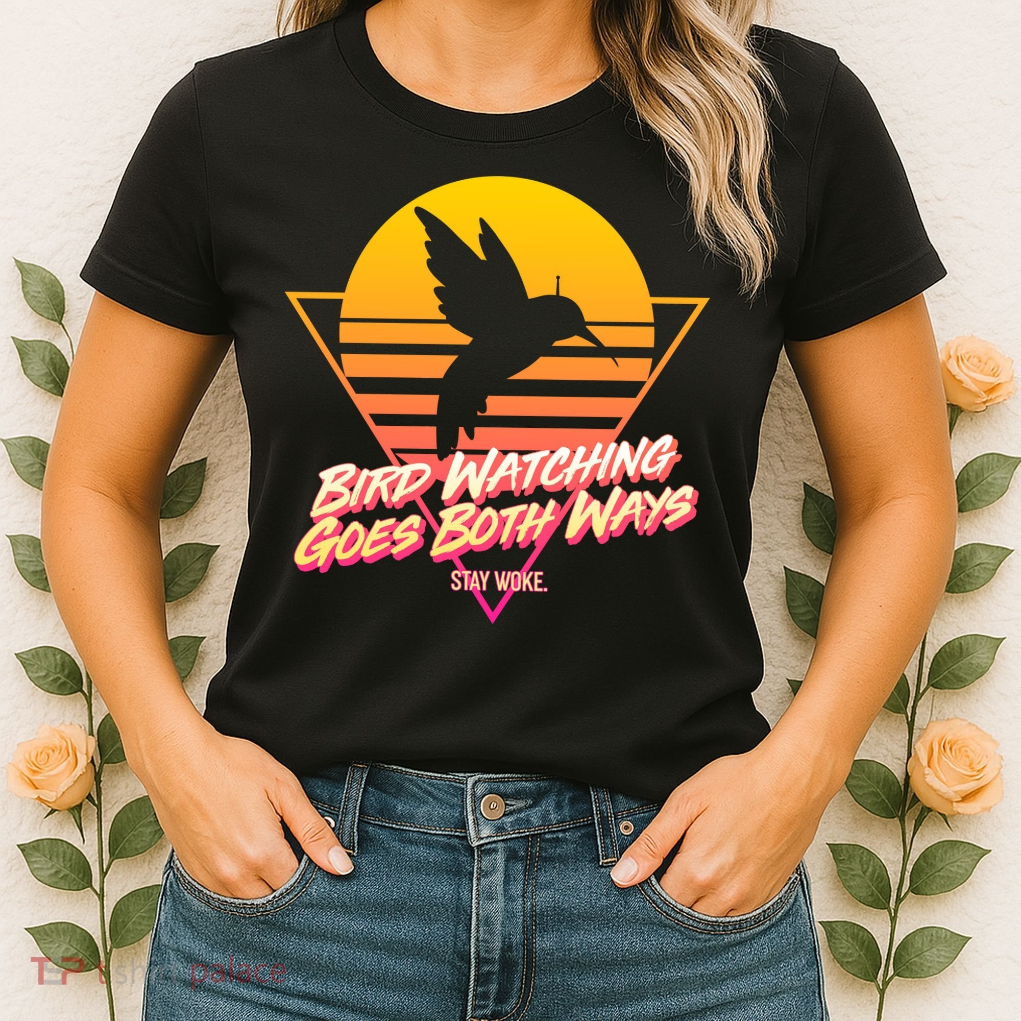 Retro Bird Watching Goes Both Ways Women's T-Shirt