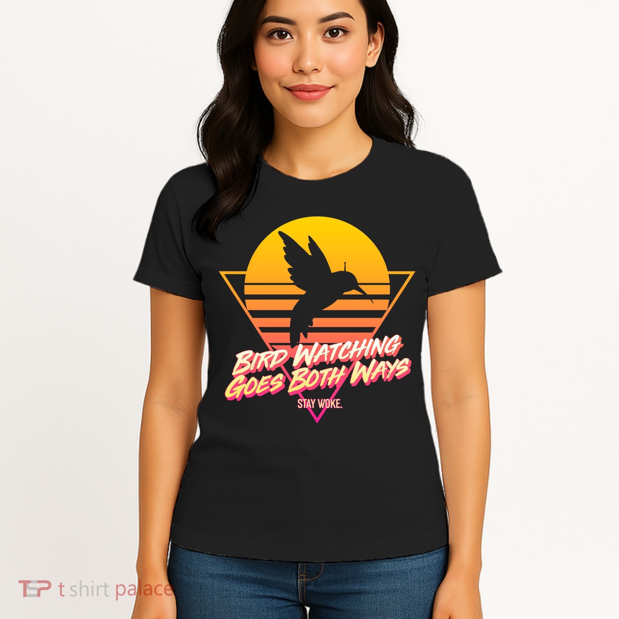 Retro Bird Watching Goes Both Ways Women's T-Shirt