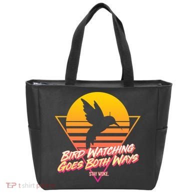 Retro Bird Watching Goes Both Ways Tote Bag