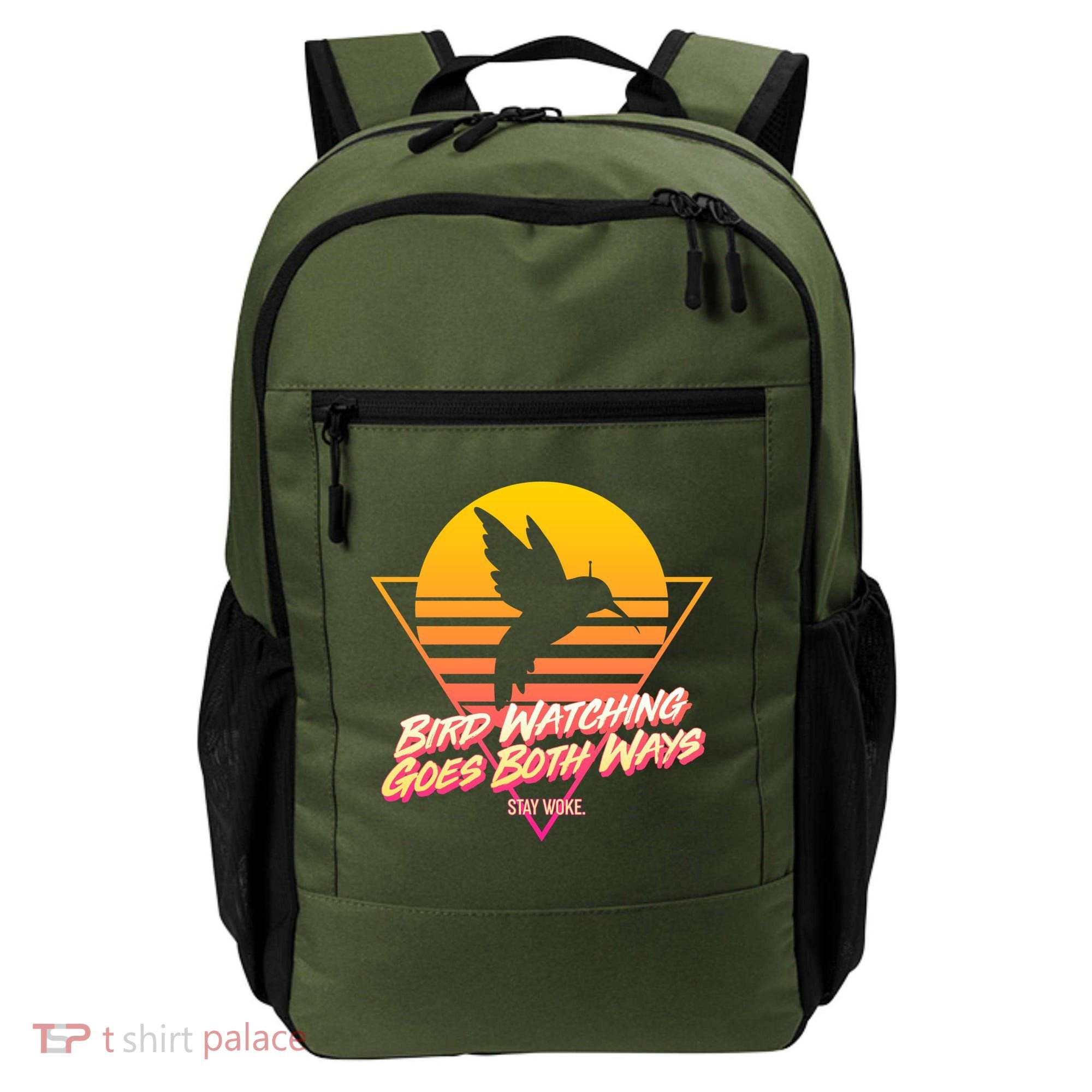 Retro Bird Watching Goes Both Ways Backpack