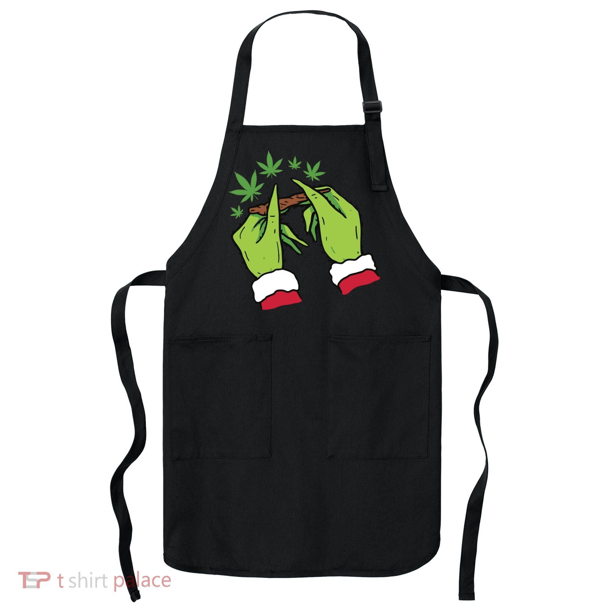 Rolling Blunt Weed Funny Christmas Xmas Holiday Trending Apron