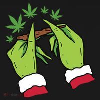 Rolling Blunt Weed Funny Christmas Xmas Holiday Trending T-Shirt thumb 7